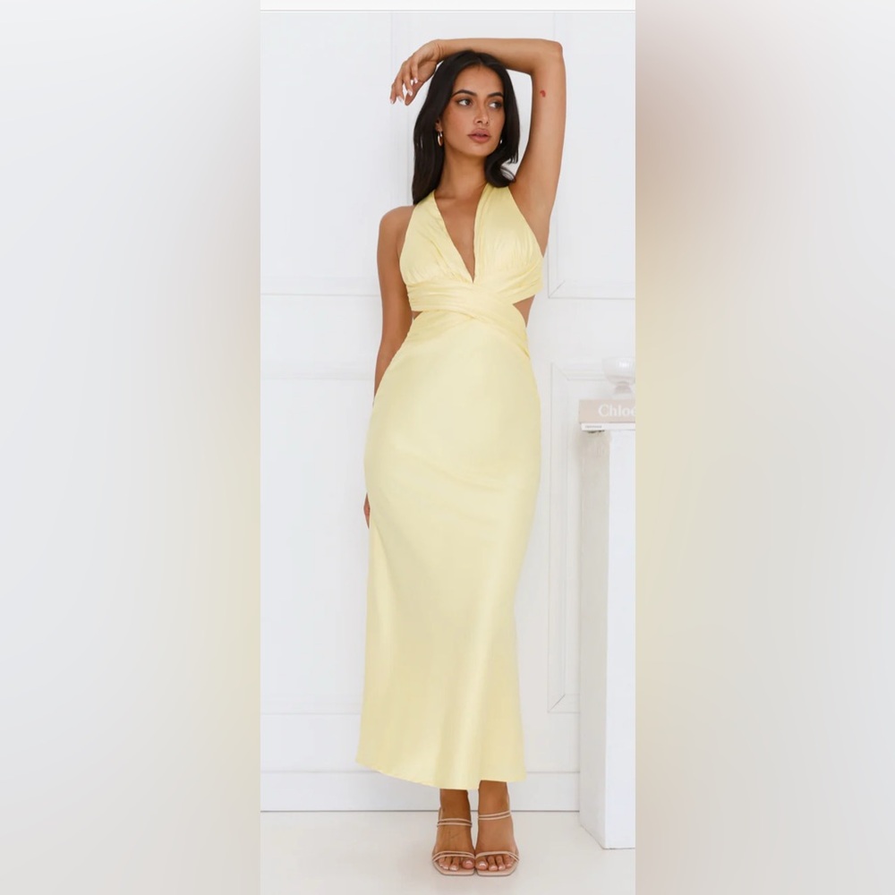 Hello Molly Backless Yellow Dress